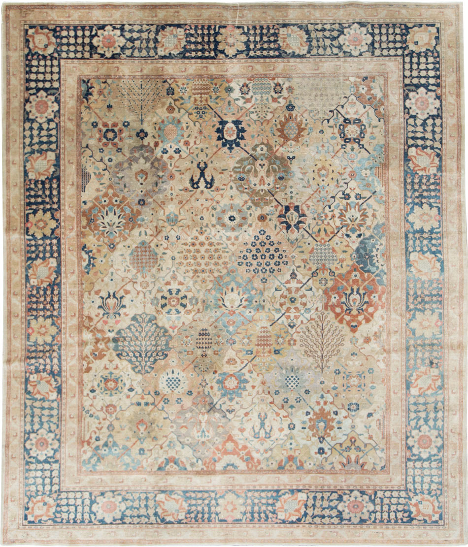 Antique Persian Tabriz Room Size Carpet, No.29122 - Gsblank