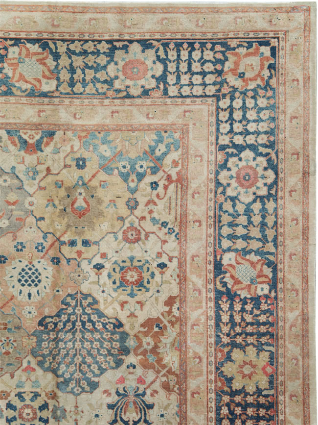 Antique Persian Tabriz Room Size Carpet, No.29122 - Gsblank