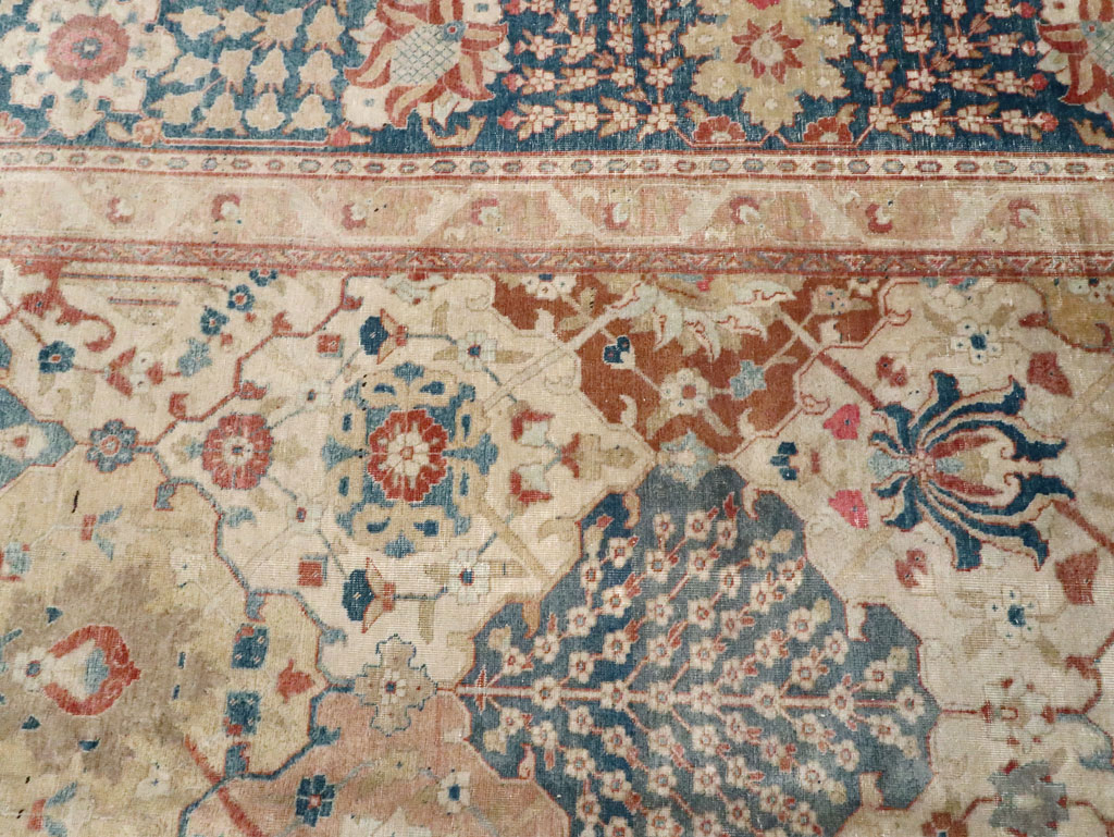Antique Persian Tabriz Room Size Carpet, No.29122 - Gsblank