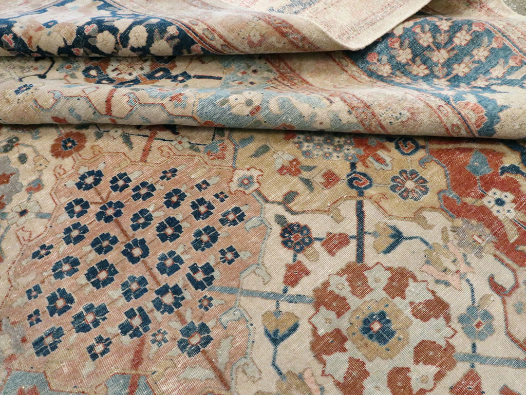 Antique Persian Tabriz Room Size Carpet, No.29122 - Gsblank