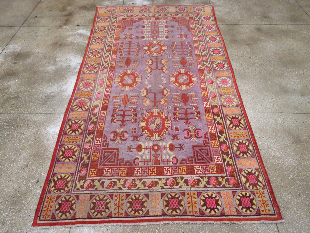 Antique East Turkestan Khotan Gallery Carpet, No.29125 - Gsblank