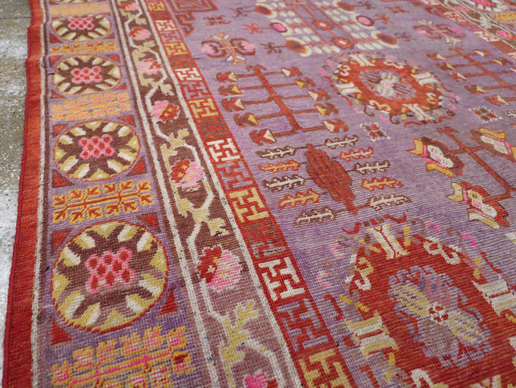Antique East Turkestan Khotan Gallery Carpet, No.29125 - Gsblank