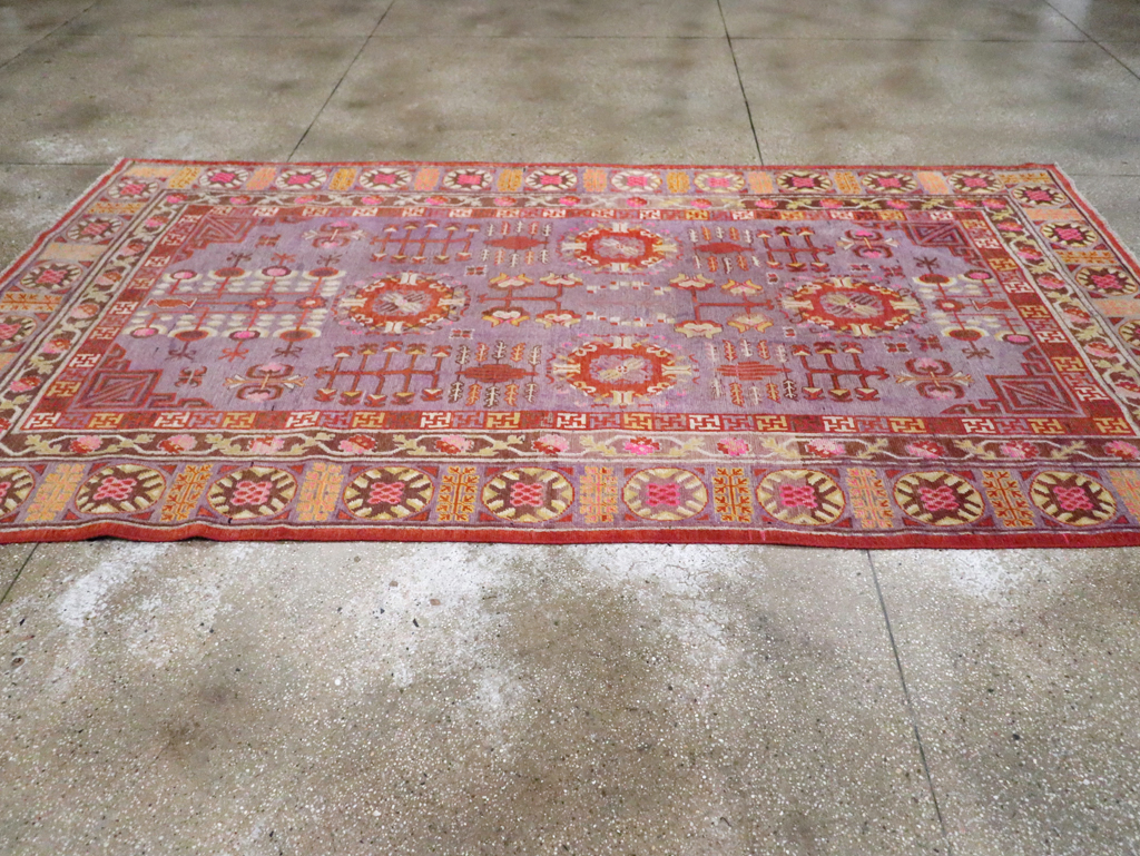 Antique East Turkestan Khotan Gallery Carpet, No.29125 - Gsblank