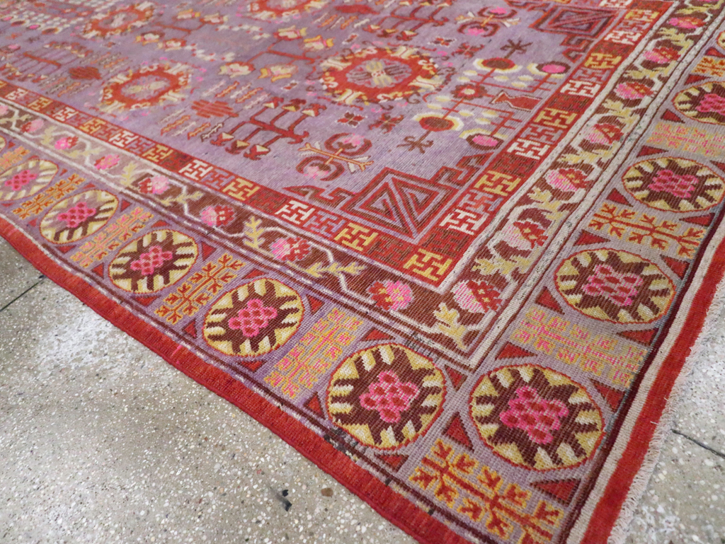 Antique East Turkestan Khotan Gallery Carpet, No.29125 - Gsblank