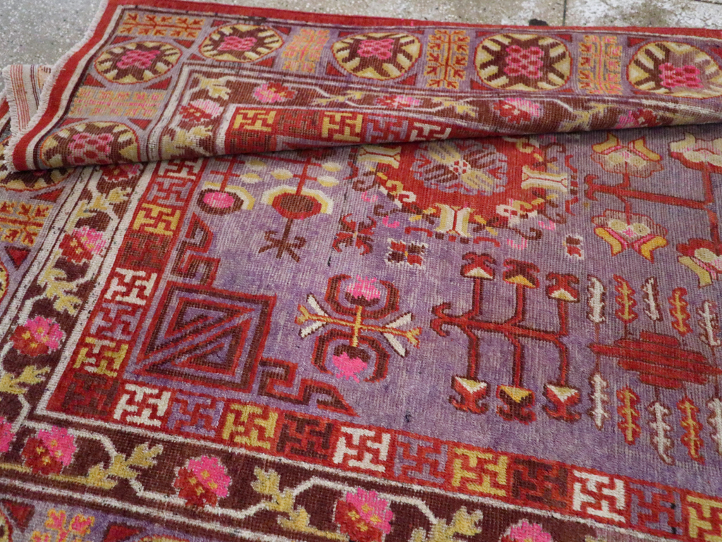 Antique East Turkestan Khotan Gallery Carpet, No.29125 - Gsblank