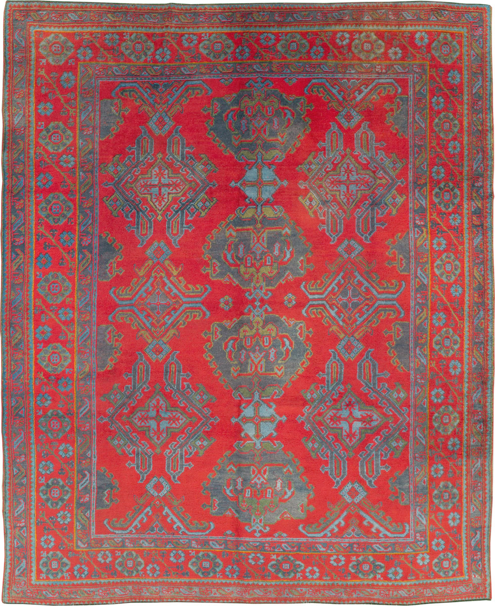 Antique Turkish Oushak Carpet Room Size Carpet, No.29128 - Gsblank