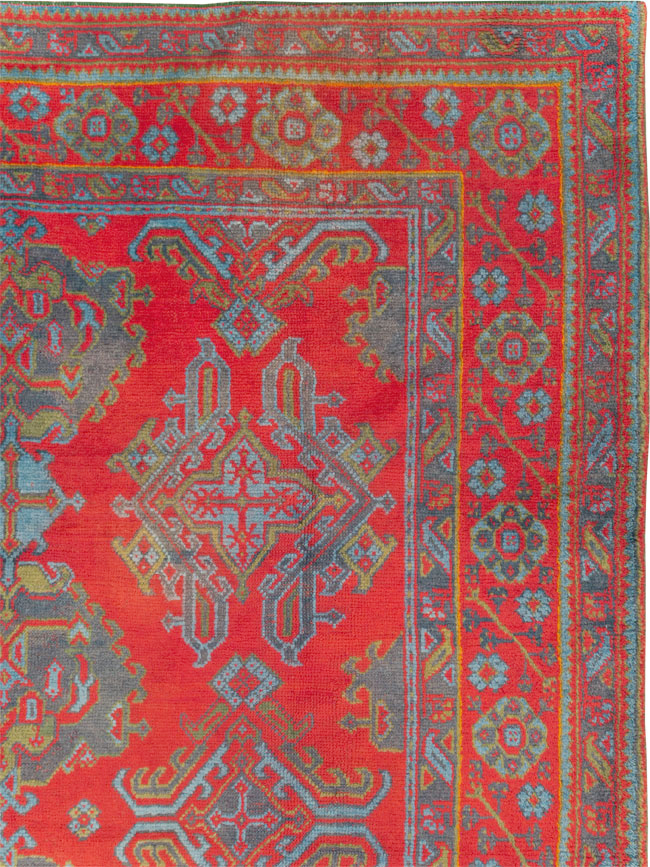 Antique Turkish Oushak Carpet Room Size Carpet, No.29128 - Gsblank