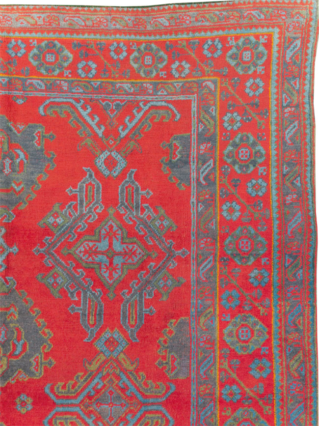 Antique Turkish Oushak Carpet Room Size Carpet, No.29128 - Gsblank