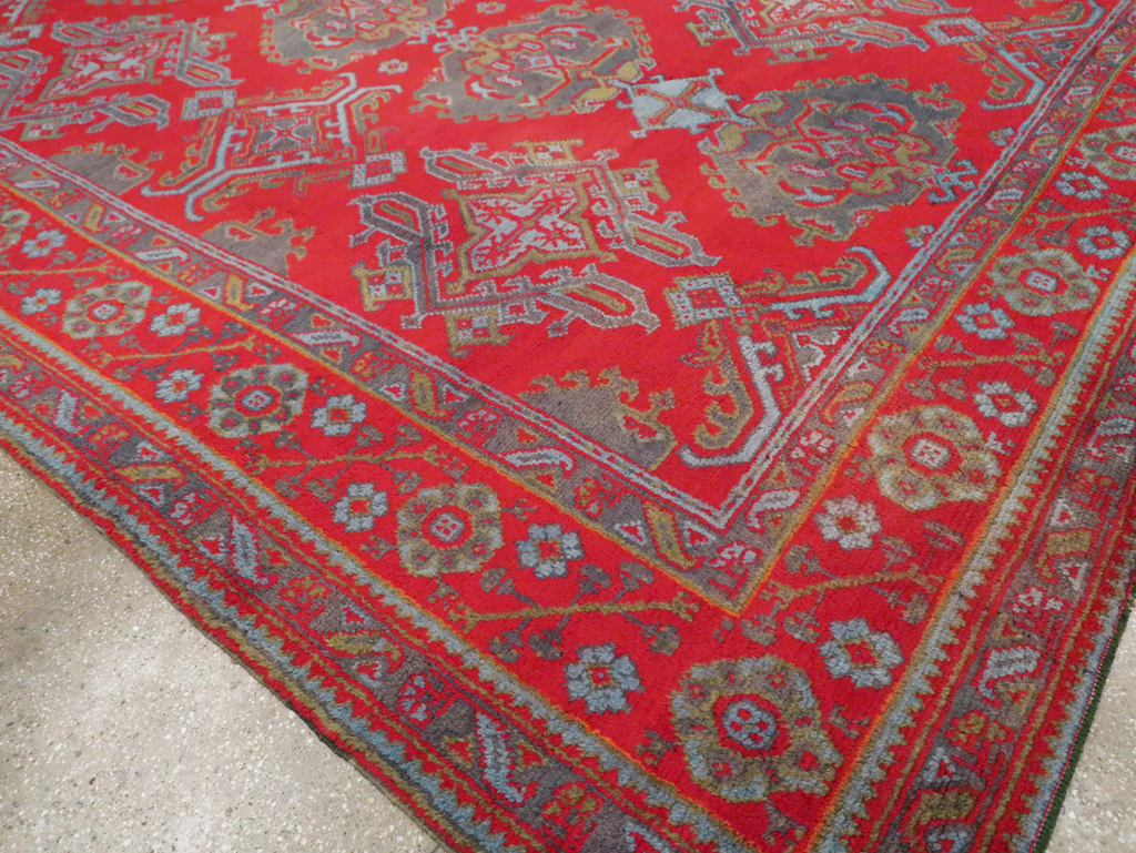 Antique Turkish Oushak Carpet Room Size Carpet, No.29128 - Gsblank