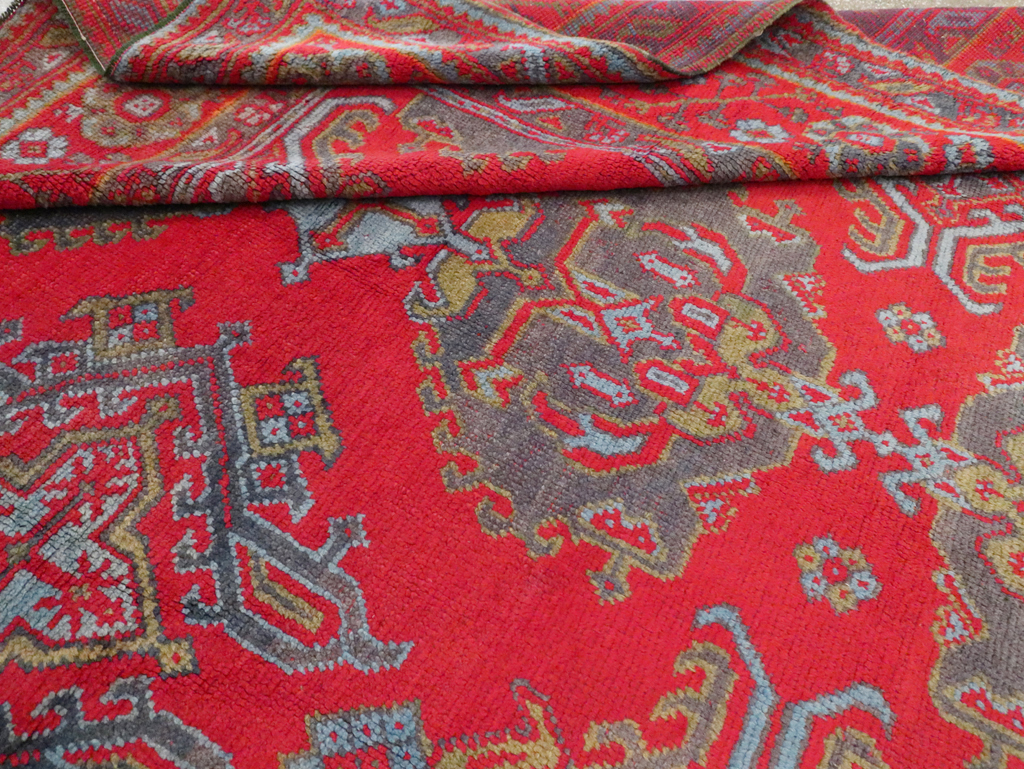 Antique Turkish Oushak Carpet Room Size Carpet, No.29128 - Gsblank