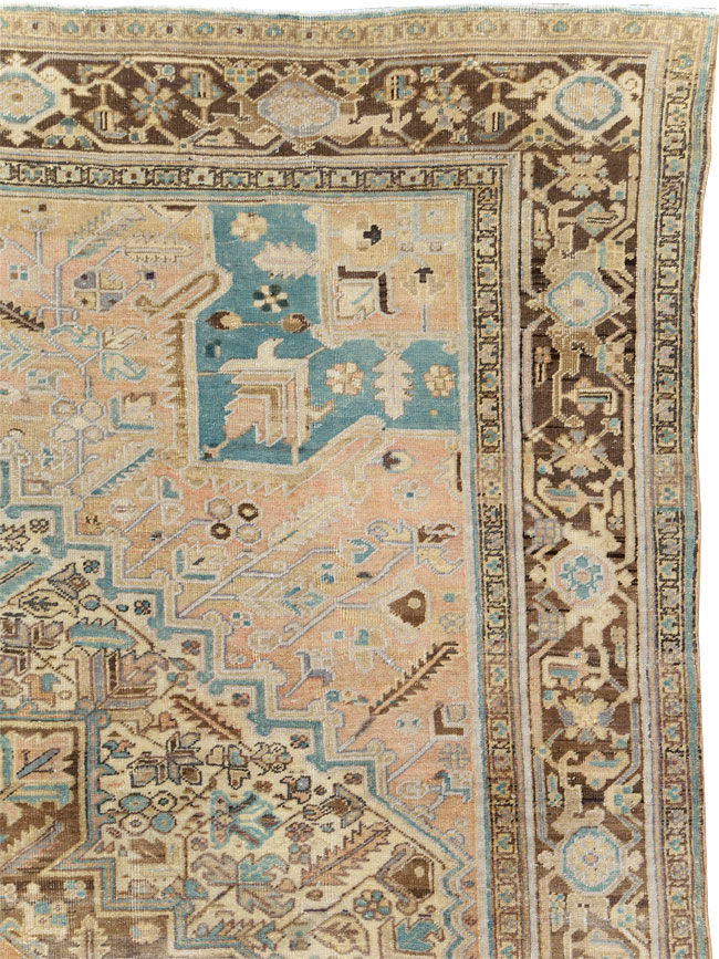 Antique Persian Heriz Square Carpet, No.29132 - Gsblank