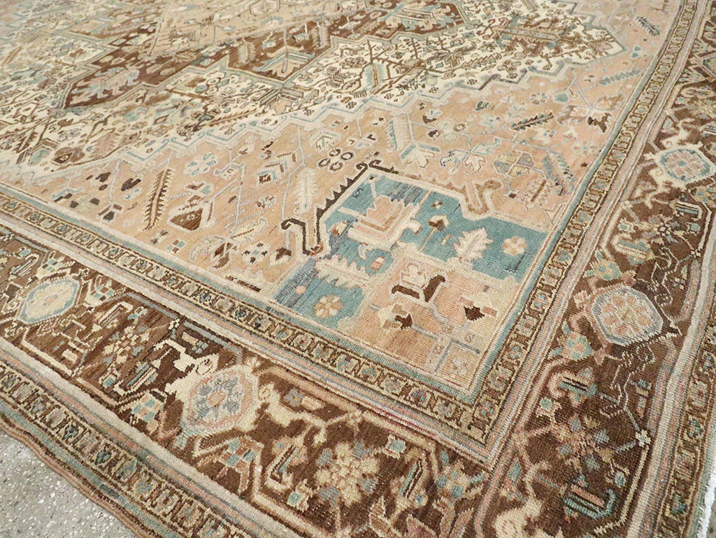 Antique Persian Heriz Square Carpet, No.29132 - Gsblank