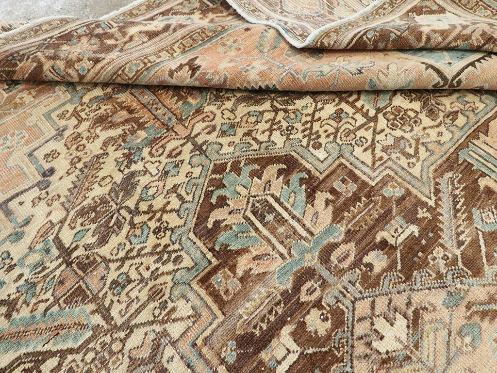 Antique Persian Heriz Square Carpet, No.29132 - Gsblank