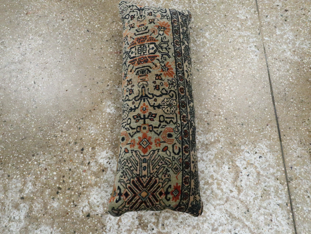 Antique Persian Tabriz Pillow, No.29135 - Gsblank