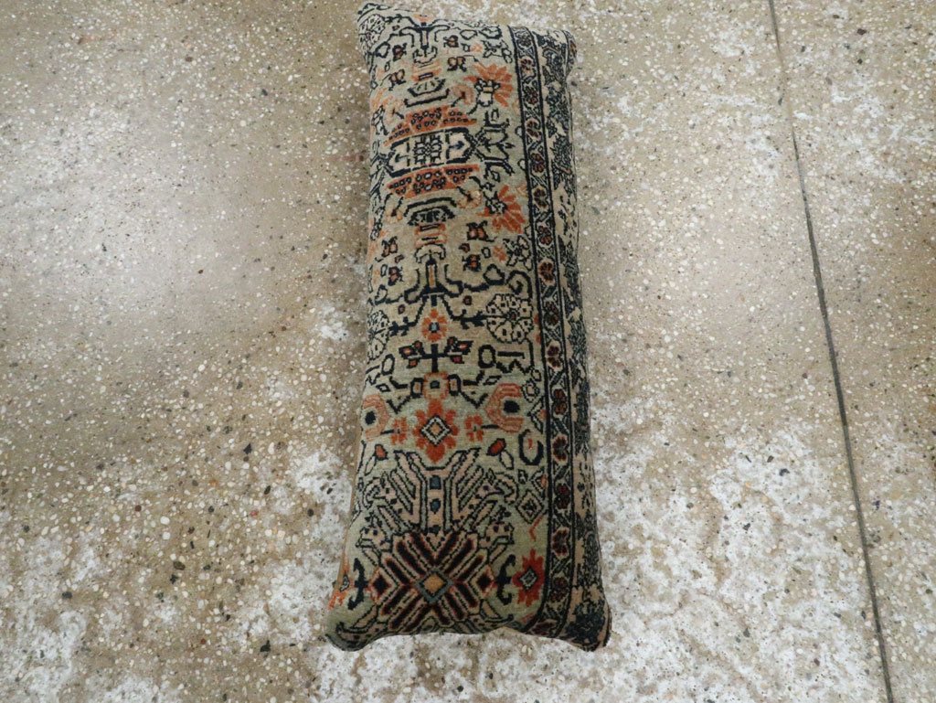 Antique Persian Tabriz Pillow, No.29135 - Gsblank