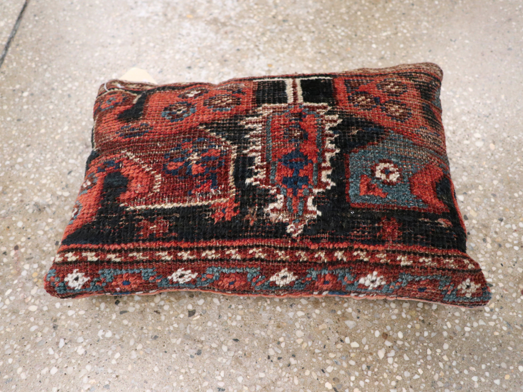 Antique Persian Bag Face Pillow, No.29136 - Gsblank