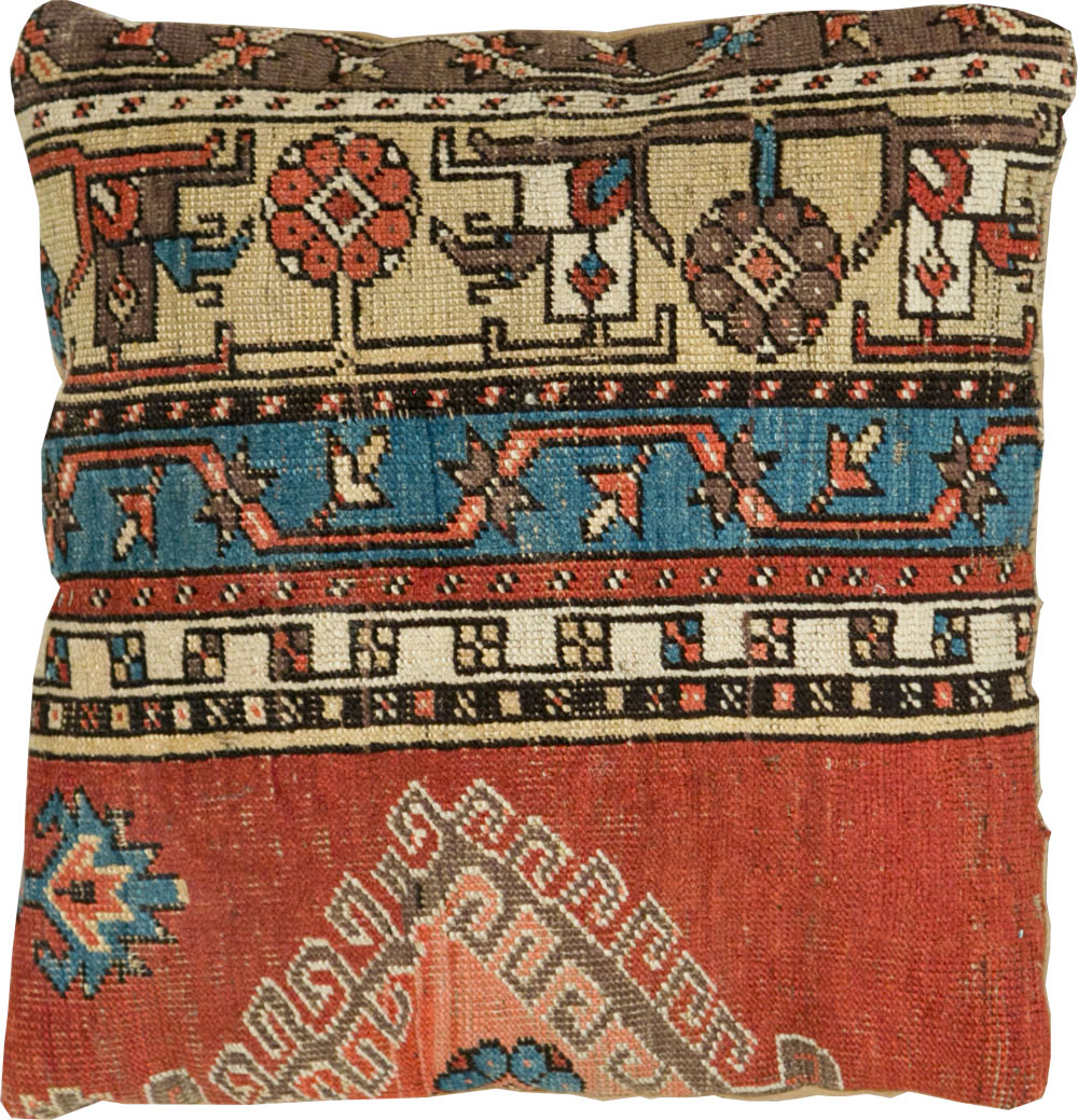 Antique Persian Bakshaish Pillow, No.29138 - Gsblank