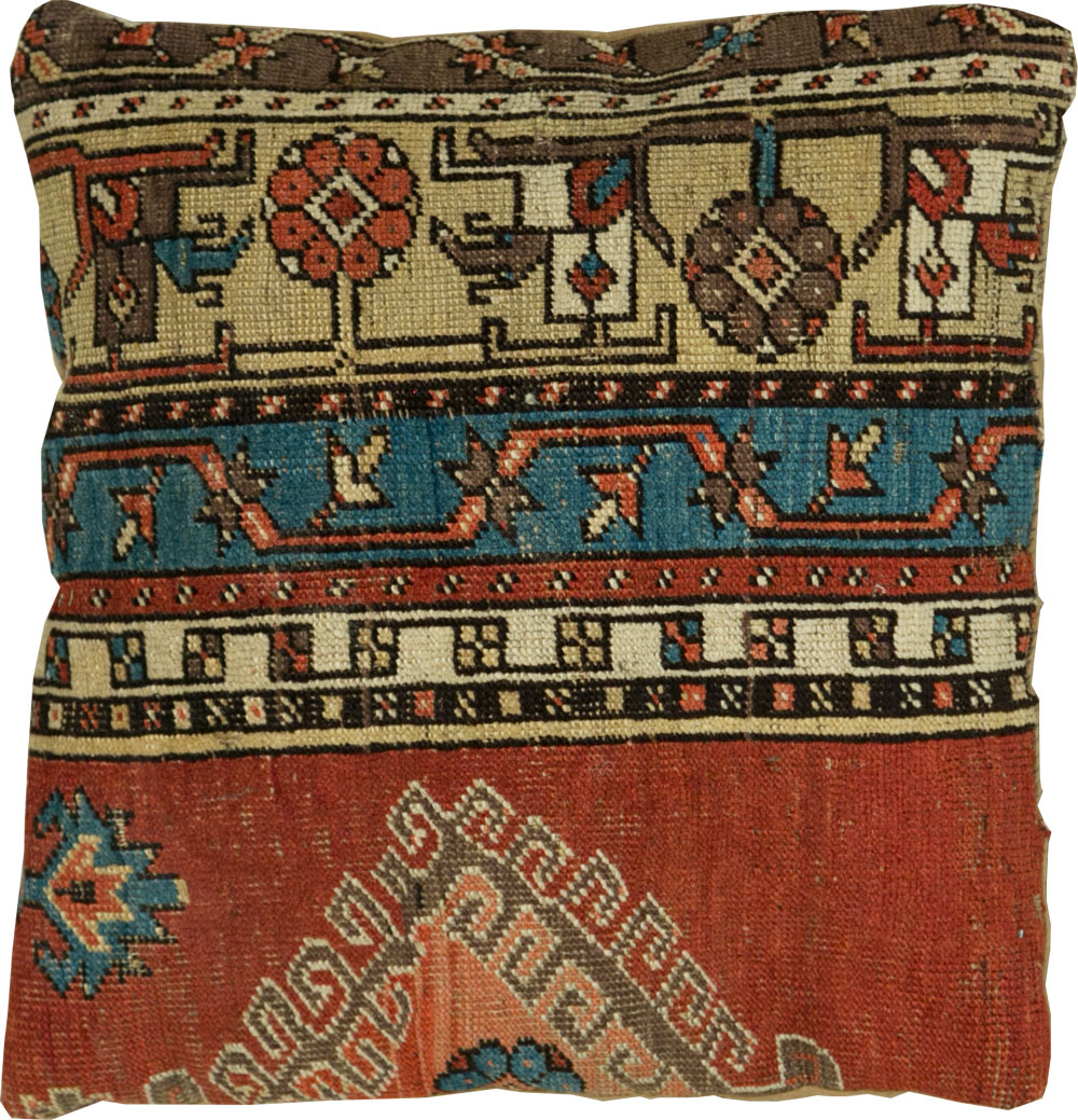 Antique Persian Bakshaish Pillow, No.29138 - Gsblank