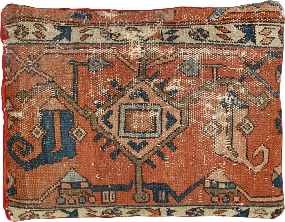 Antique Persian Heriz Pillow, No.29141 - Gsblank