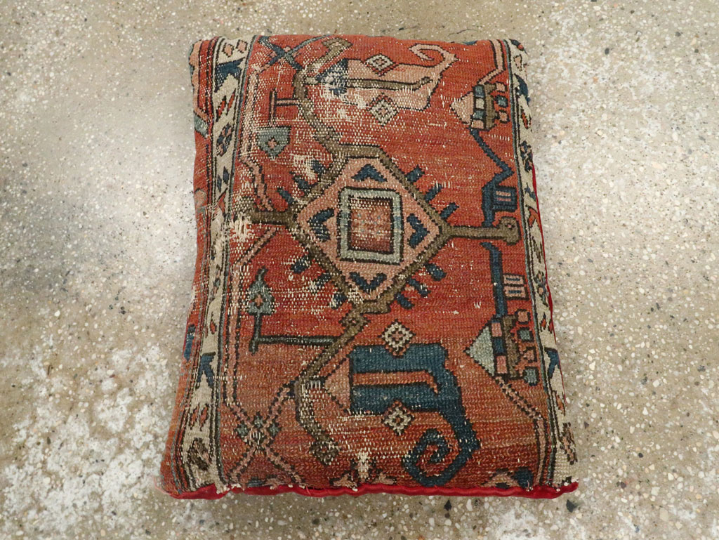 Antique Persian Heriz Pillow, No.29141 - Gsblank