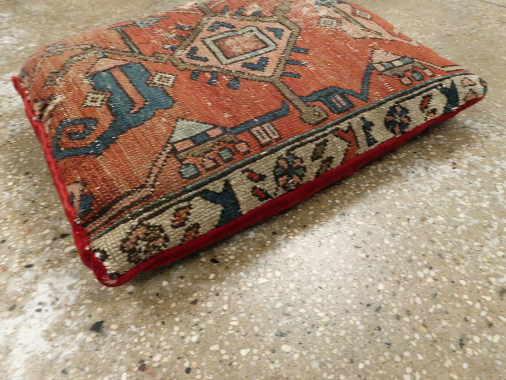 Antique Persian Heriz Pillow, No.29141 - Gsblank