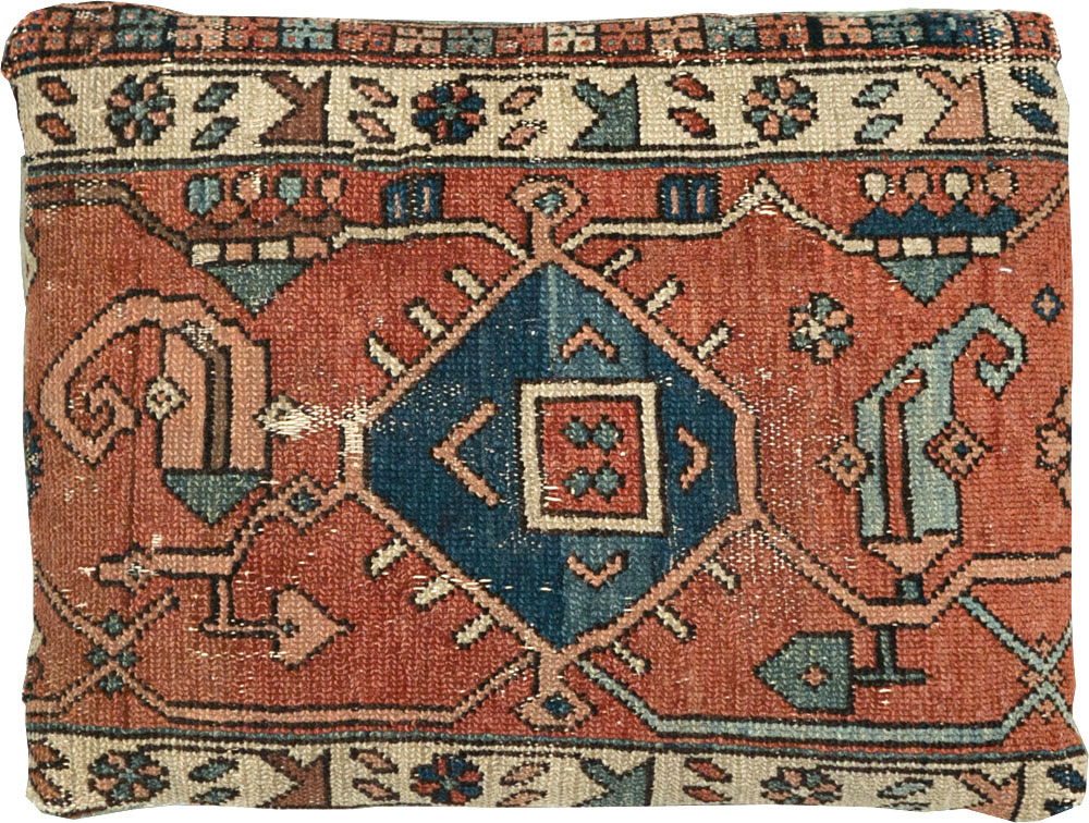 Antique Persian Heriz Pillow, No.29142 - Gsblank