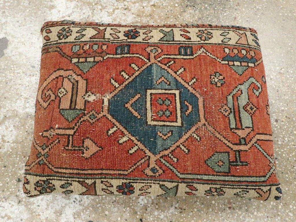 Antique Persian Heriz Pillow, No.29142 - Gsblank