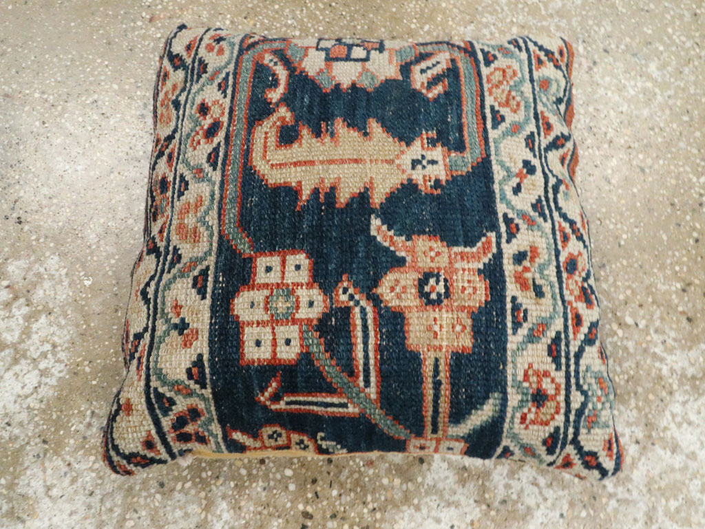 Antique Persian Mahal Square Pillow, No.29144 - Gsblank