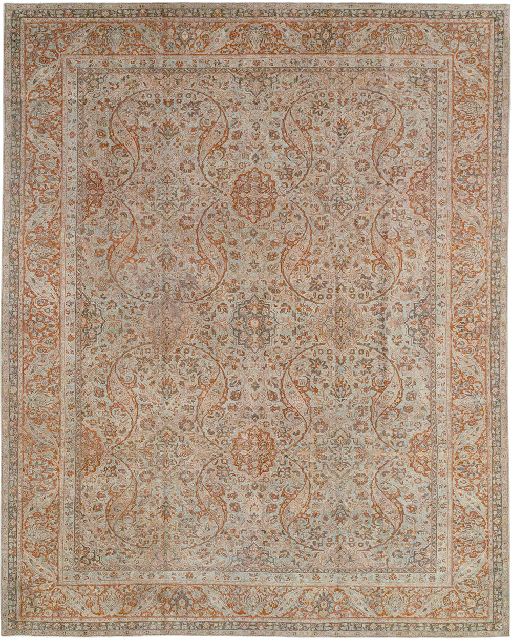 Antique Persian Tabriz Room Size Carpet, No.29146 - Gsblank