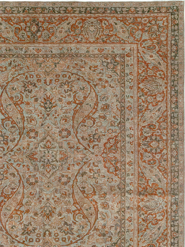 Antique Persian Tabriz Room Size Carpet, No.29146 - Gsblank