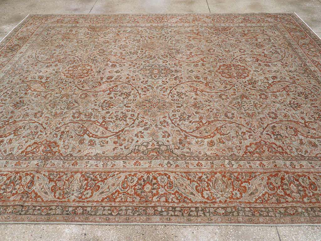 Antique Persian Tabriz Room Size Carpet, No.29146 - Gsblank