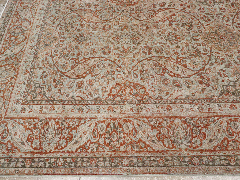 Antique Persian Tabriz Room Size Carpet, No.29146 - Gsblank