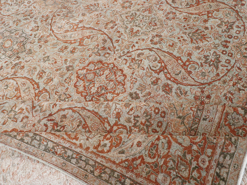 Antique Persian Tabriz Room Size Carpet, No.29146 - Gsblank