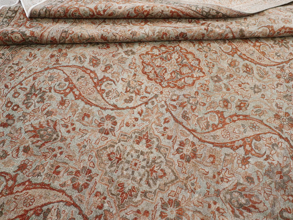 Antique Persian Tabriz Room Size Carpet, No.29146 - Gsblank
