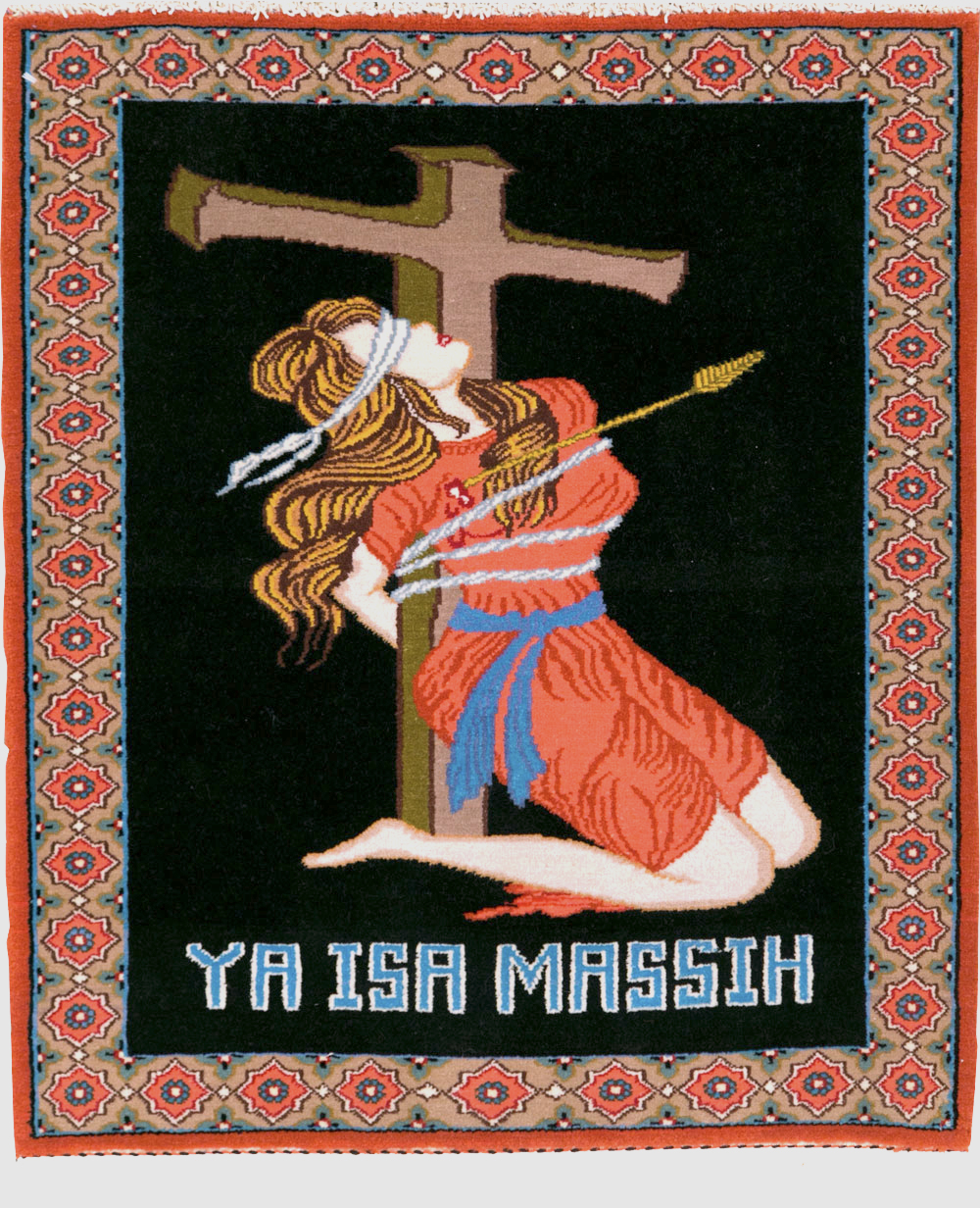 Vintage Persian Tabriz Pictorial Rug (Pair: 2 of 2), No.29147 - Gsblank