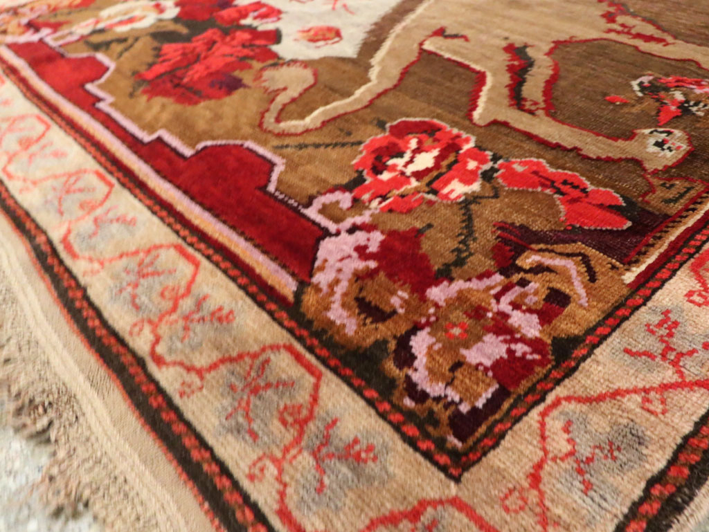 Vintage Pictorial Karabagh Rug, No.29157 - Gsblank