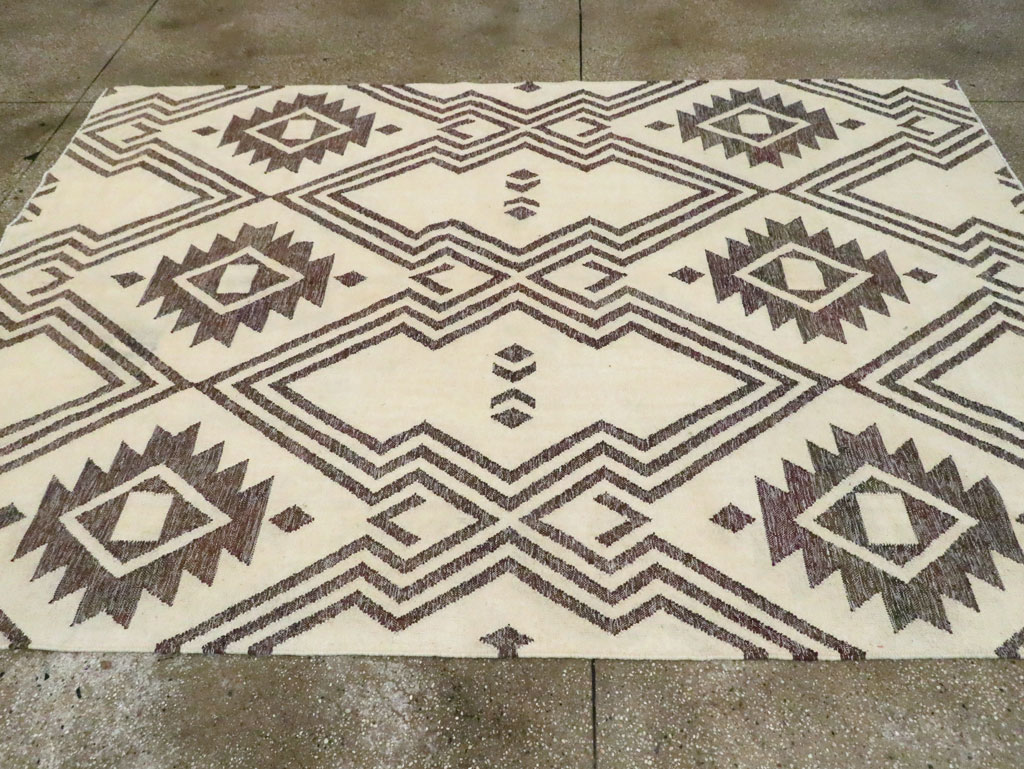 Contemporary Handmade Turkish Flatweave Kilim, No.29164 - Gsblank