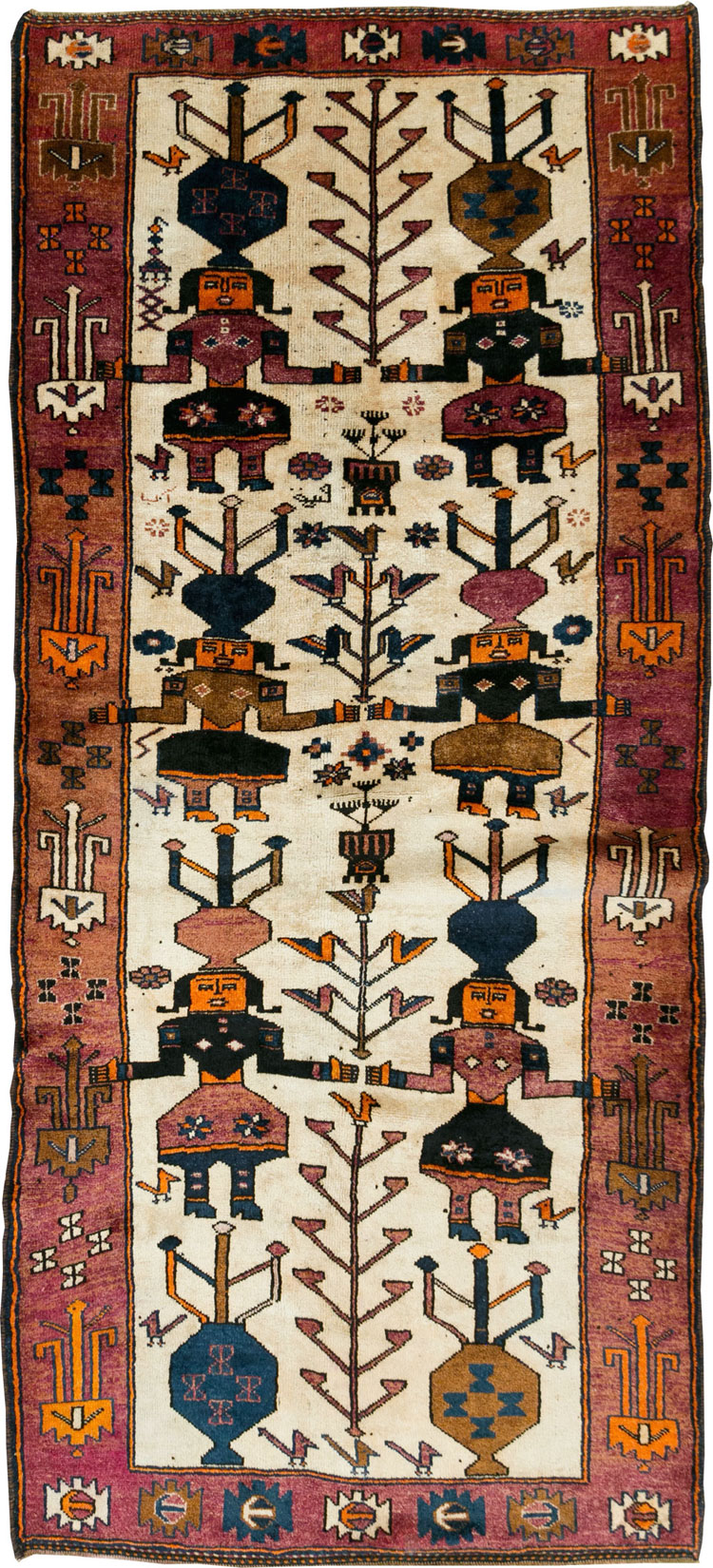Vintage Bakhtiari Pictorial Rug, No.29174 - Gsblank