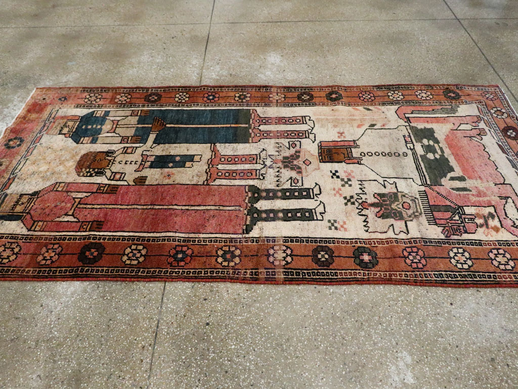 Vintage Persian Pictorial Bakhtiari Rug, No.29180 - Gsblank