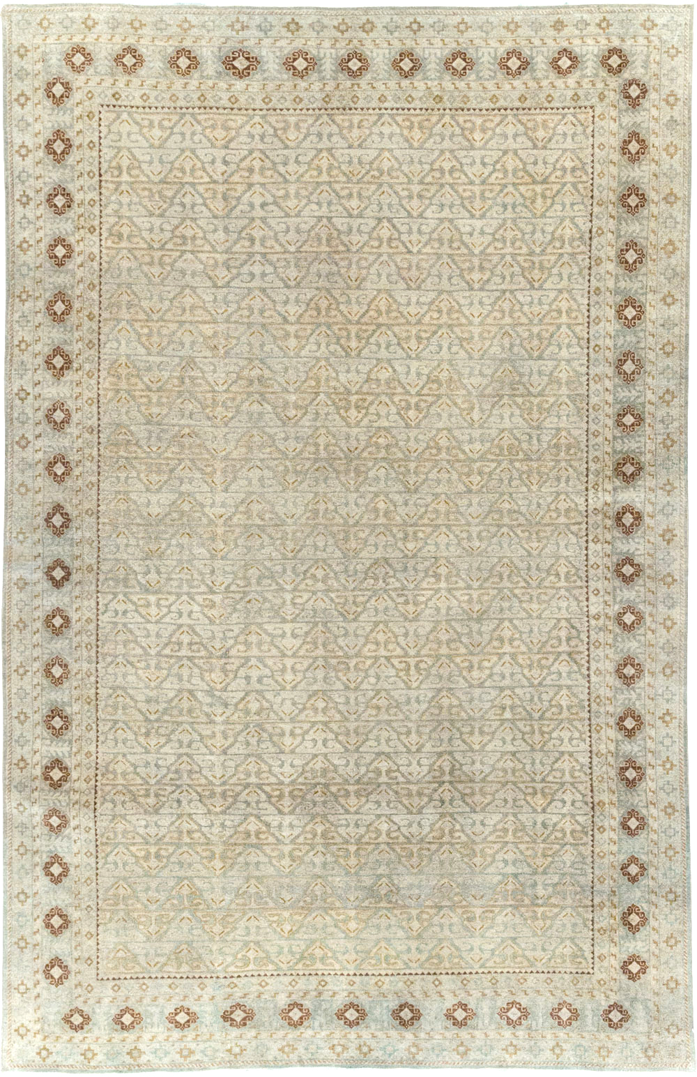 Vintage Persian Kashan Accent Carpet, No.29193 - Gsblank