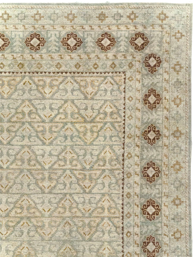 Vintage Persian Kashan Accent Carpet, No.29193 - Gsblank