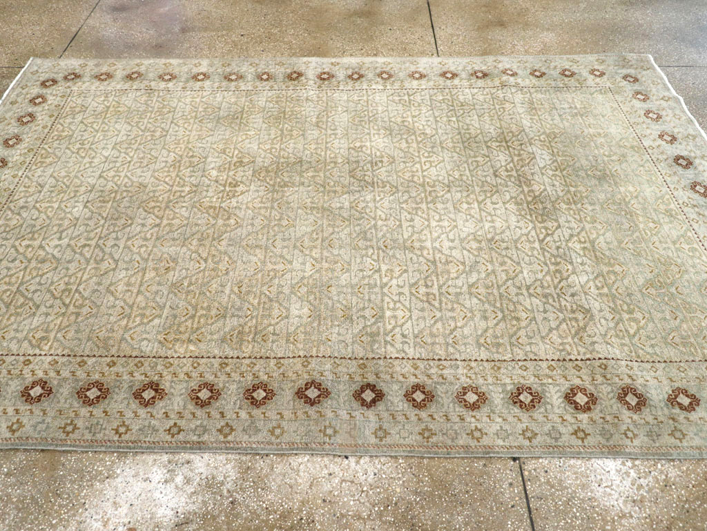 Vintage Persian Kashan Accent Carpet, No.29193 - Gsblank