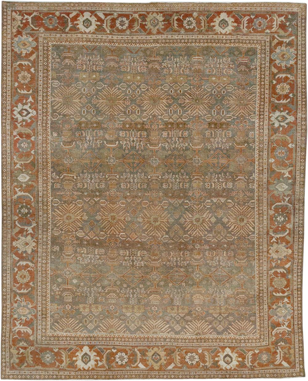 Antique Persian Mahal Room Size Carpet, No.29195 - Gsblank