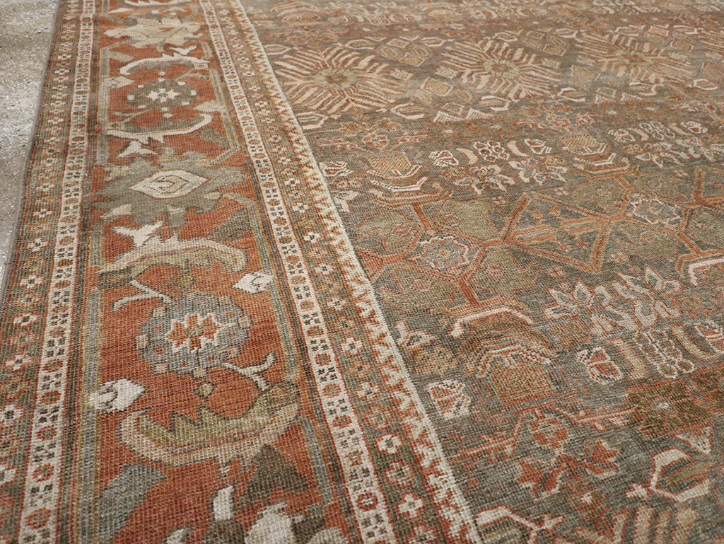 Antique Persian Mahal Room Size Carpet, No.29195 - Gsblank