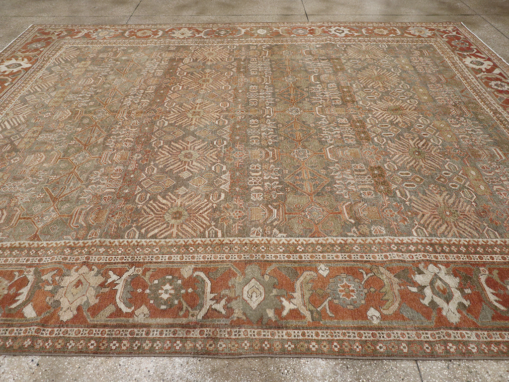 Antique Persian Mahal Room Size Carpet, No.29195 - Gsblank