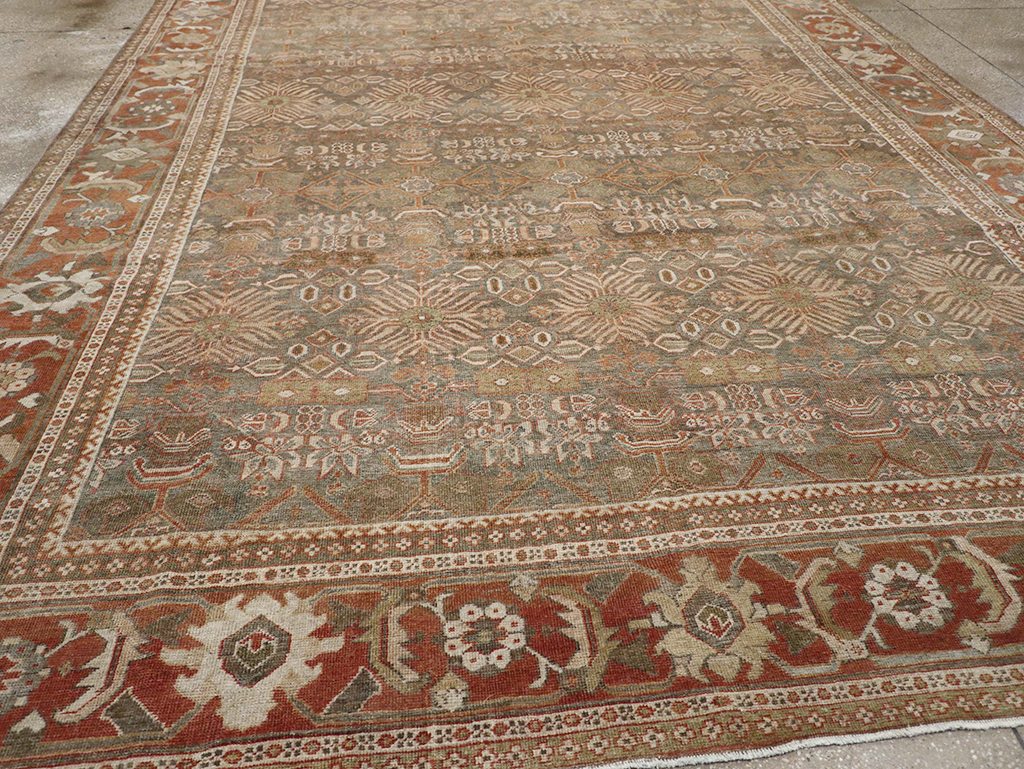 Antique Persian Mahal Room Size Carpet, No.29195 - Gsblank