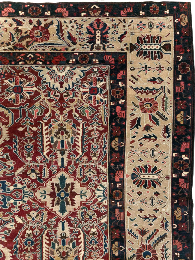 Vintage Persian Bakhtiari Tribal Room Size Carpet, No.29197 - Gsblank
