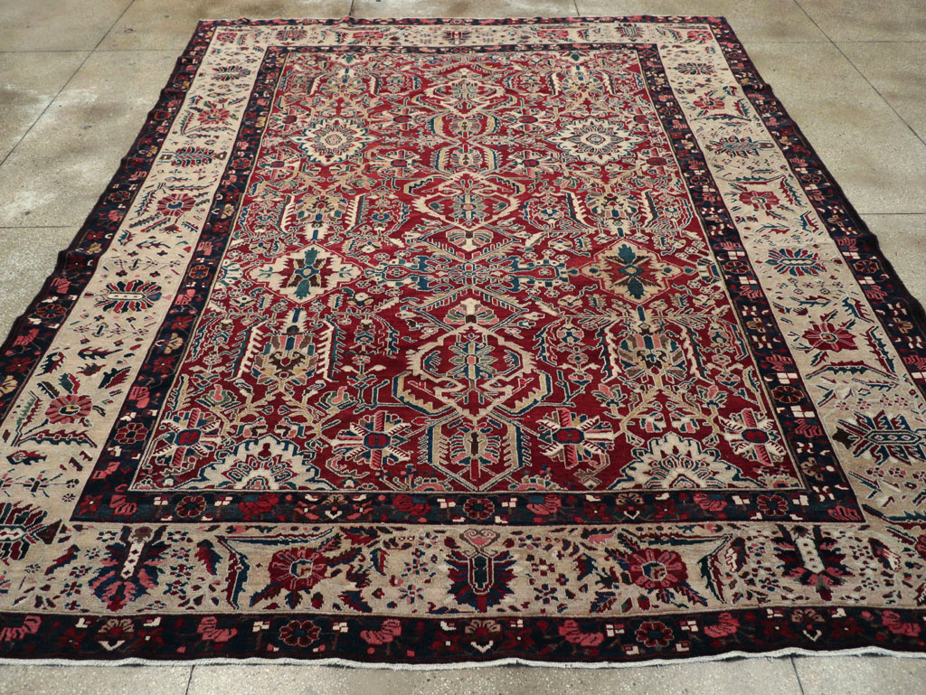 Vintage Persian Bakhtiari Tribal Room Size Carpet, No.29197 - Gsblank