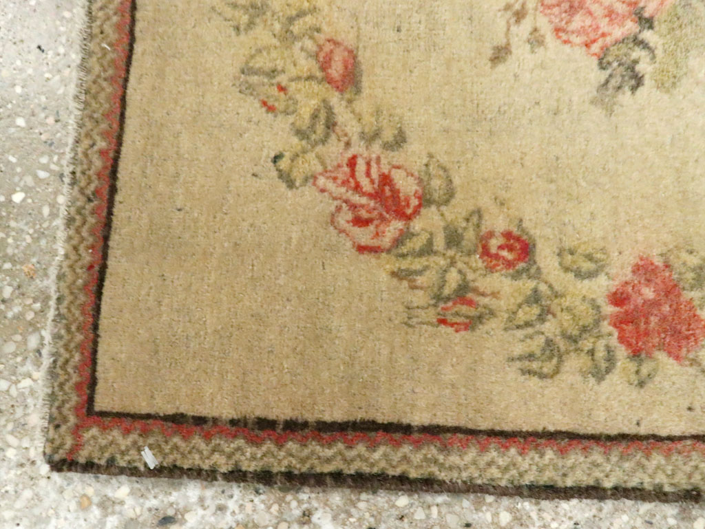 Antique Persian Kashan Throw Rug (Pair: 2 of 2), No.29213 - Gsblank