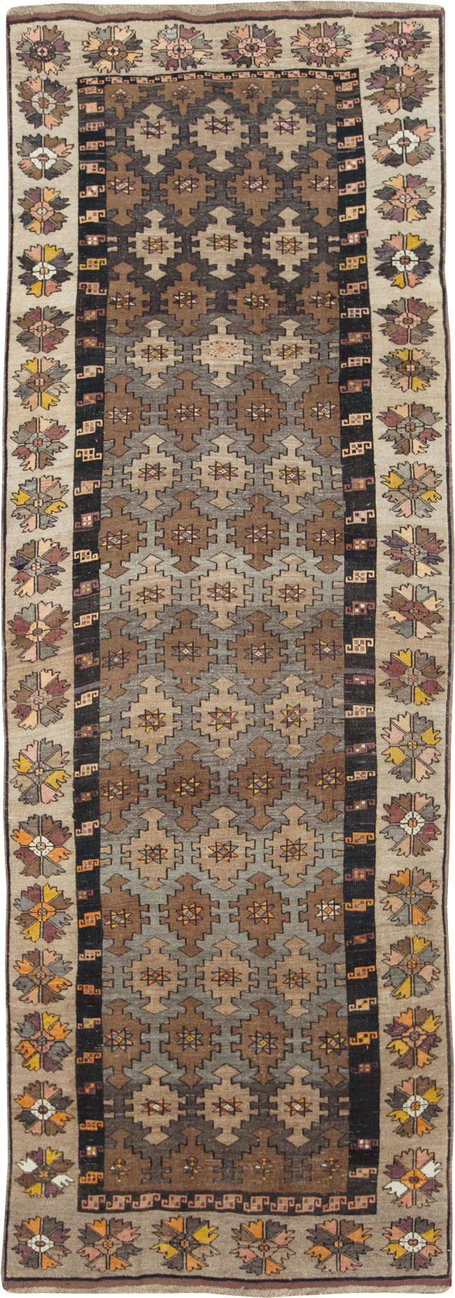 Vintage Turkish Anatolian Wide Gallery Runner, No.29223 - Gsblank